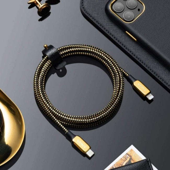 Anker PowerLine+ III USB-C to Lightning Connector 1.8m - Gold - A8843HB1 Anker PowerLine+ III USB-C to Lightning Connector 1.8m - Gold - A8843HB1